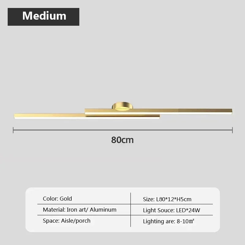 Modern LED Ceiling Light Black Gold 60/80cm celing Lamps For Living Room Entryway Bedroom Restaurant Indoor Decor Lighting