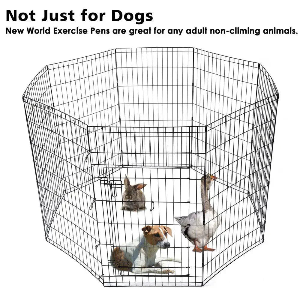 Foldable Metal Dog Cat Playpen Outdoor Pen with Gate for Small Animals Garden Patio Pet Fence Indoor Pet Enclosure