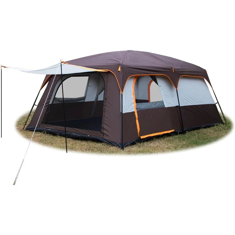 Hot Selling Extra Large Tent Family Cabin Tent 2 Rooms 3 Doors and 3 Windows with Interior Space Is Larger and More Comfortable