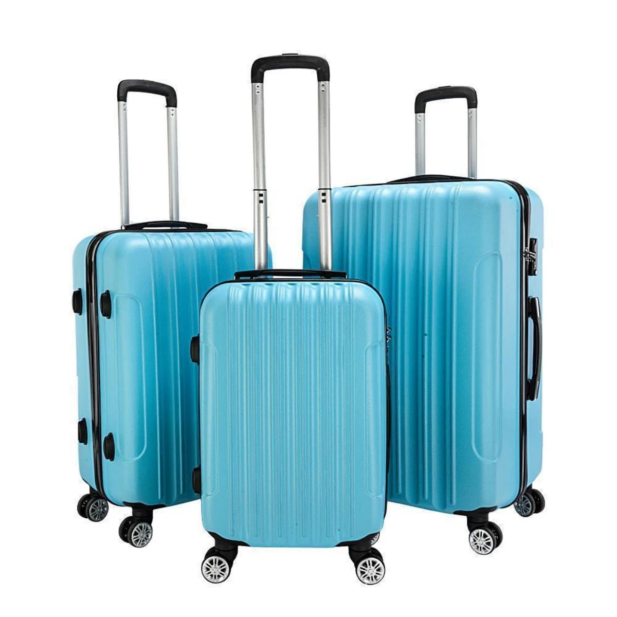 3pcs Luggage Set Travel Trolley Hard Shell Suitcase Wheels TSA Lock 20" 24" 28"