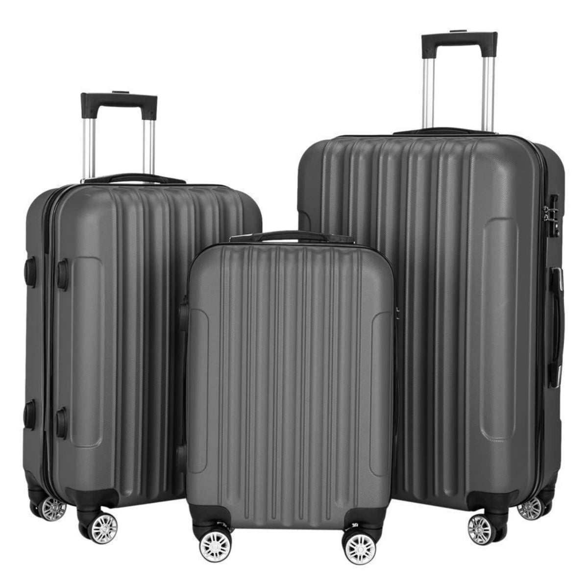 3pcs Luggage Set Travel Trolley Hard Shell Suitcase Wheels TSA Lock 20" 24" 28"