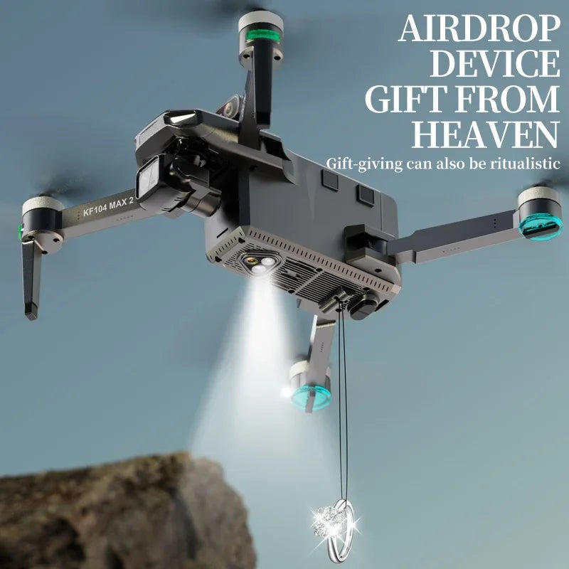 KF104 MAX2 laser obstacle avoidance droness optical flow drone with 4k camera and gps real time photography drone 28min fly uav
