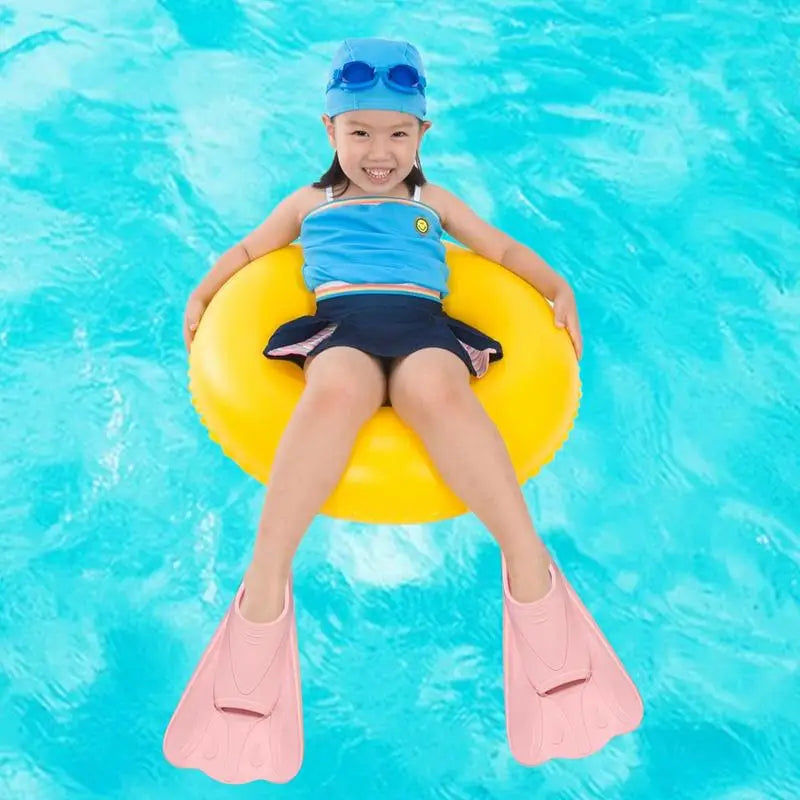 Swimming Flippers Kids Short Snorkeling Short Training Fins For Swimming Pool Swimming Supplies Short Training Flippers For