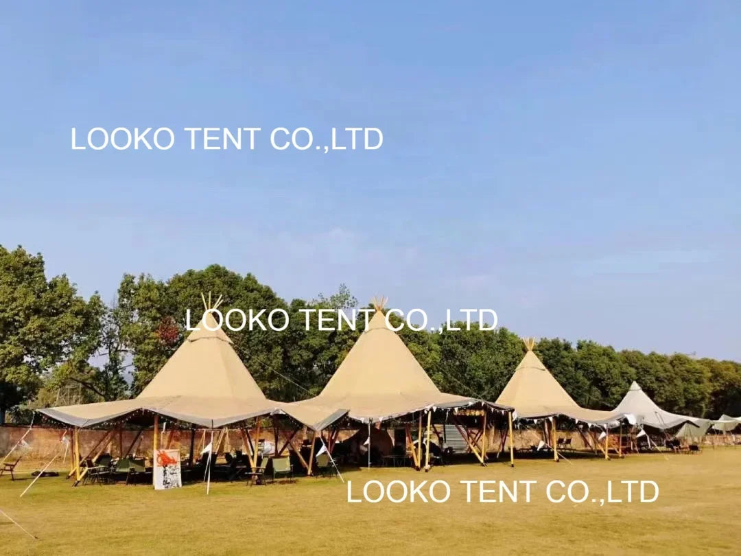 Luxury Pyramids PVC Teepee Tent Outdoor Camping Tipi Tent For Event Party