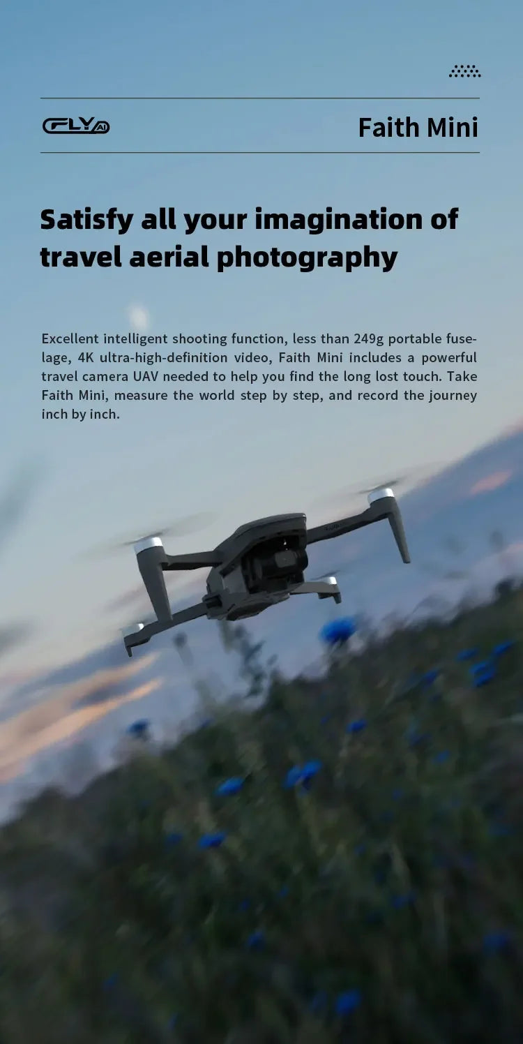 DF816 Faith Mini 3 axis stable gimbal 3KM professional drone with 4k camera gps positioning photography quadcopter