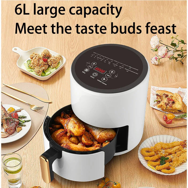 Electric Hot Air Fryers, Healthy Cooking with Temperature Control & Nonstick Basket Compact Space Saving, 360 degree hot air cir