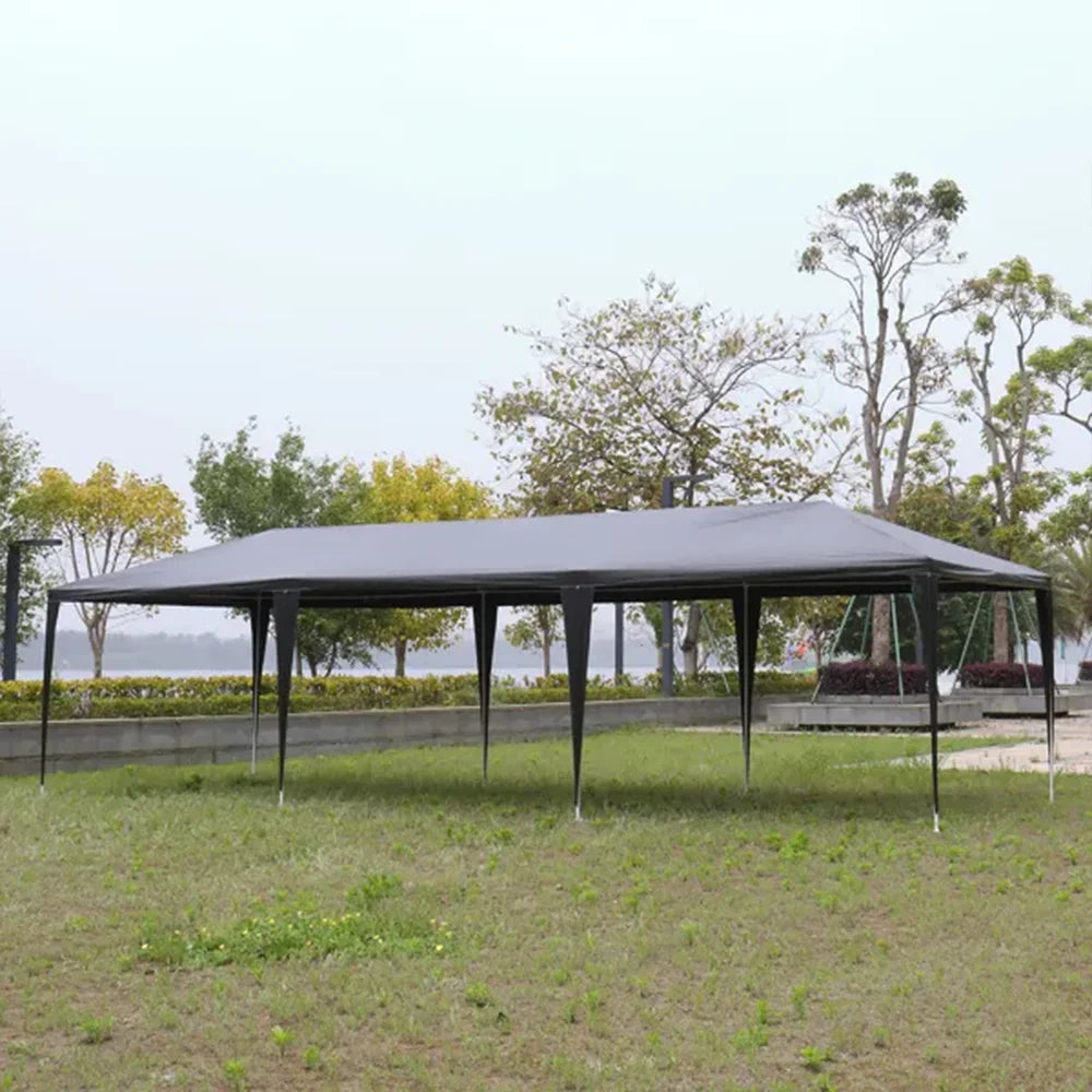 10'x30' Black Outdoor Party Tent with 8 Removable Sidewalls Waterproof Canopy Patio Wedding Gazebo