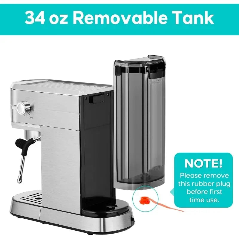 CASABREWS Espresso Machine 20 Bar, Professional Espresso Maker with Milk Frother Steam Wand, Compact Coffee Machine