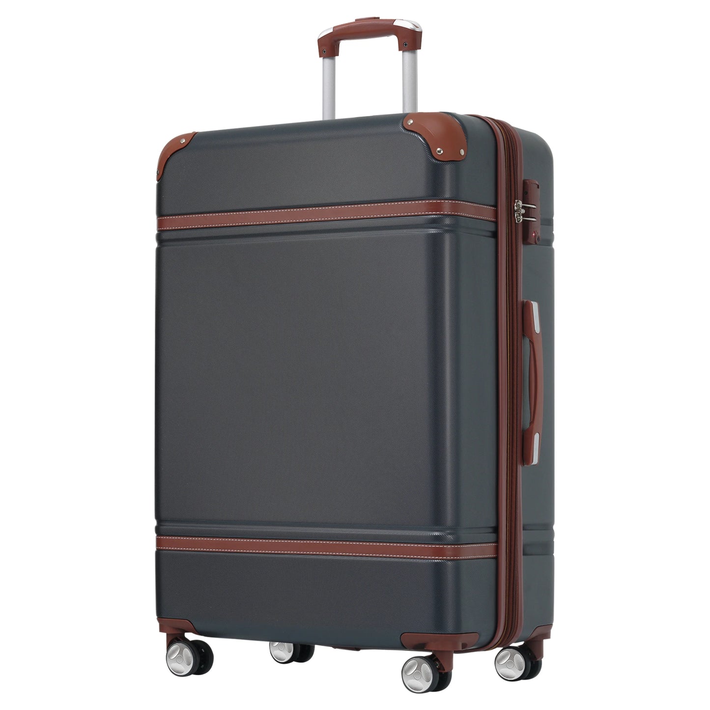 28 IN Luggage 1 Piece with TSA lock , Expandable Lightweight Suitcase Spinner Wheels, Vintage Luggage