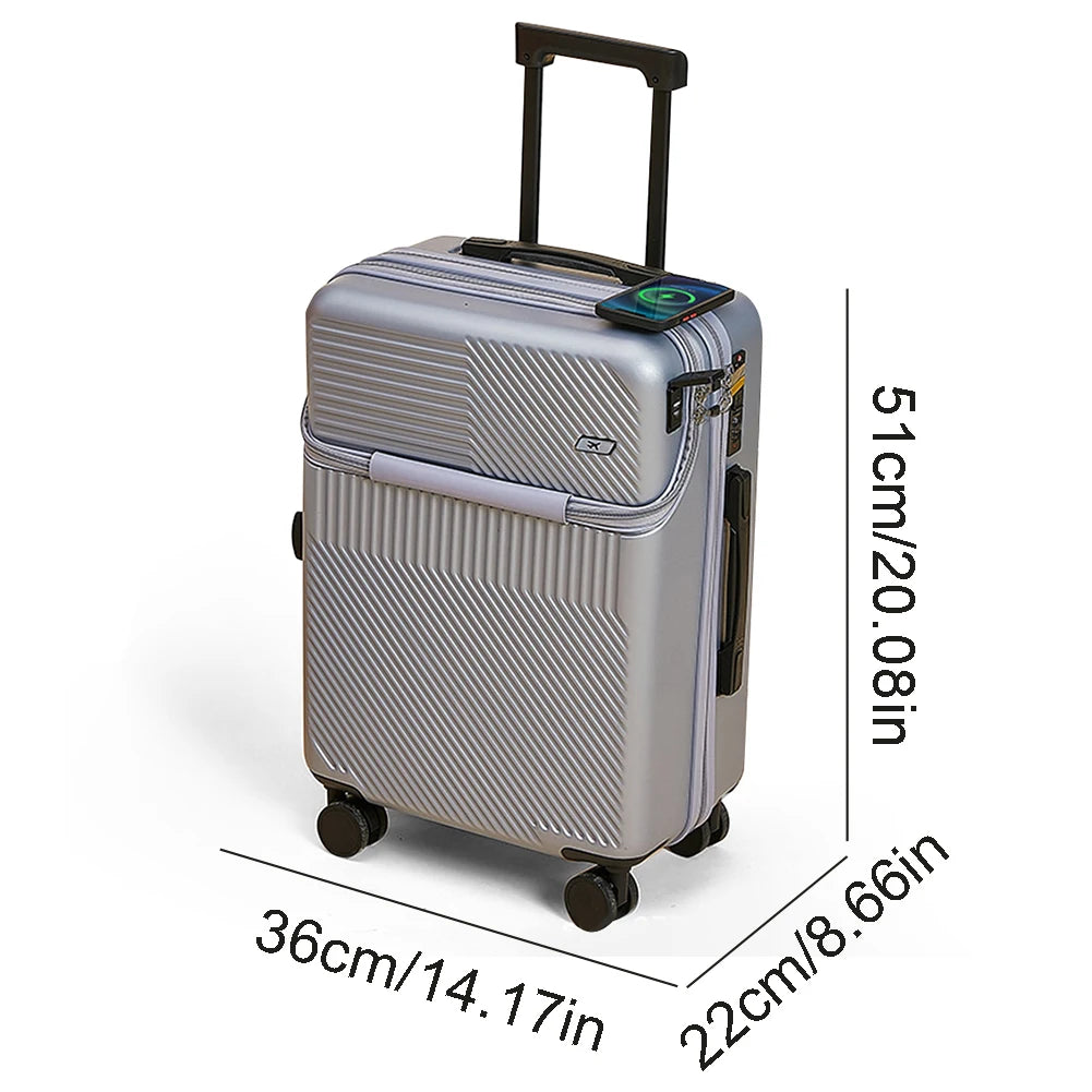 20 Inch Hard Roller Trolley Case with Universal Wheel Luggage High-quality Fashion Travel Suitcase Business Storage Trolley Bag
