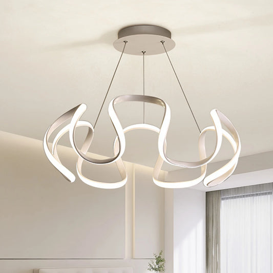 Modern LED Dual Color Irregular Design Pendant Light  Height Adjustable Wide Voltage Flicker-free Nice Indoor for Ceiling Light