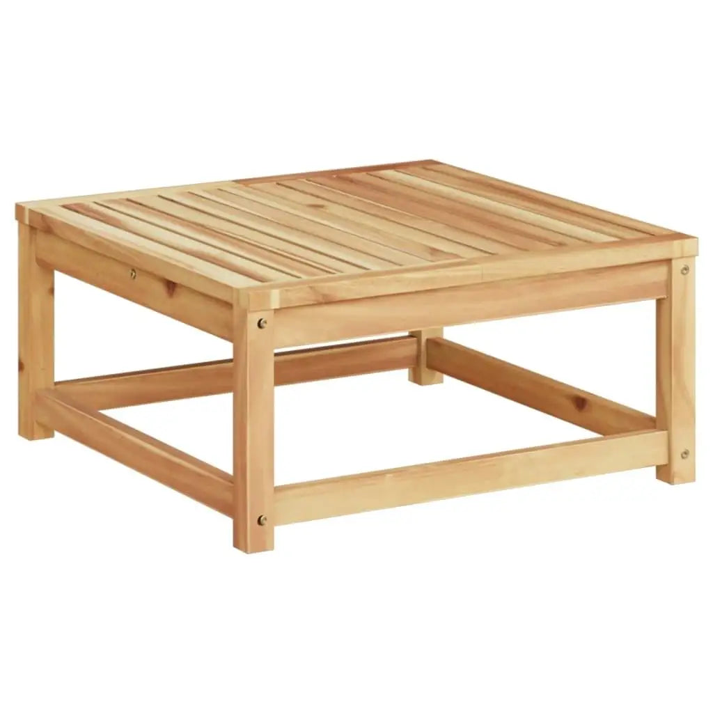 24.8x24.8x11.8 Solid Acacia Wood Patio Table - Durable Outdoor Furniture