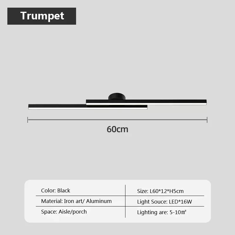 Modern LED Ceiling Light Black Gold 60/80cm celing Lamps For Living Room Entryway Bedroom Restaurant Indoor Decor Lighting
