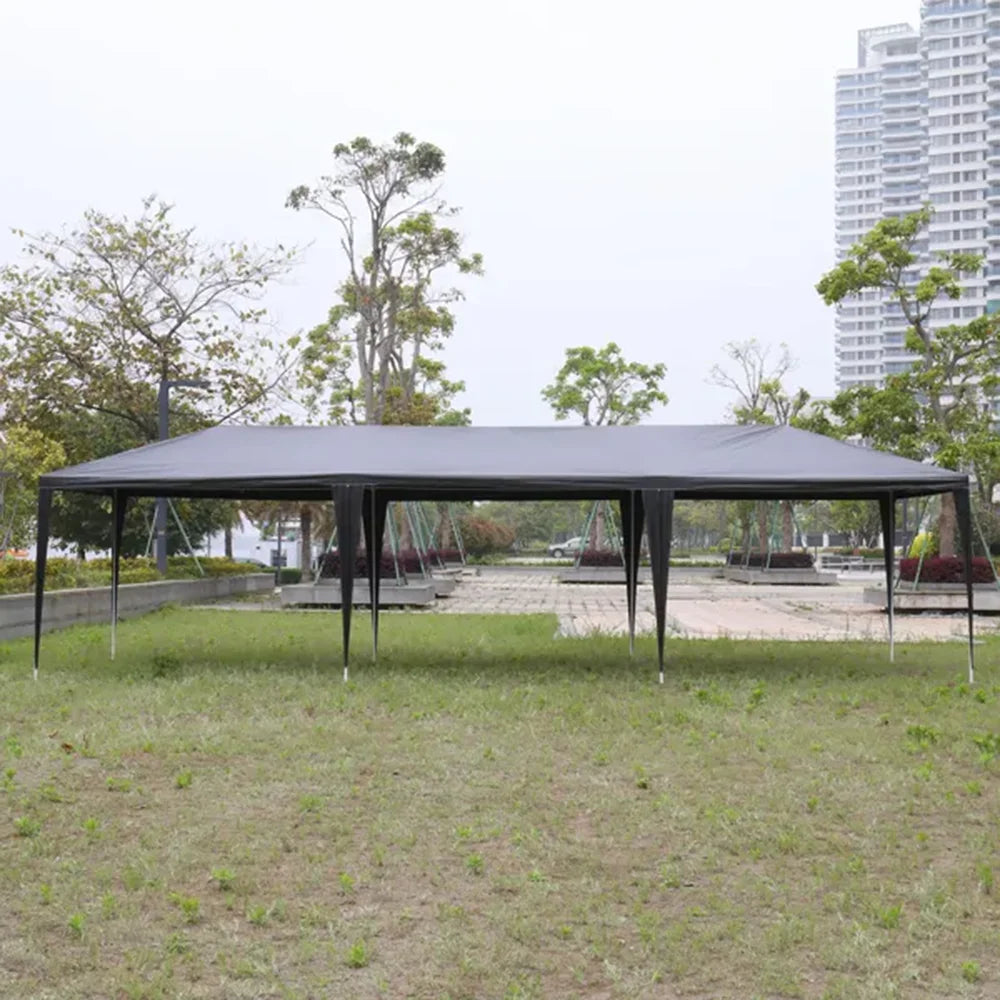 10'x30' Black Outdoor Party Tent with 8 Removable Sidewalls Waterproof Canopy Patio Wedding Gazebo
