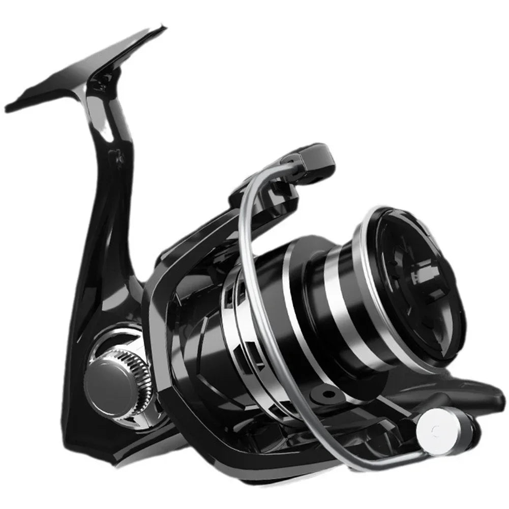Fishing Reel Full Metal Body All Purpose Fishing Spinning Reel 5.2:1 Gear Ratio 12kg Max Drag for Saltwater and Freshwater