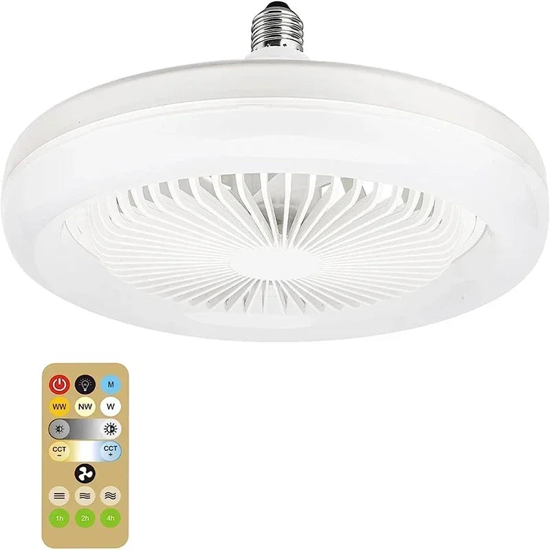 3 in 1 smart ceiling fan lighting lamp with Remote Control, 85-265V, converter base, Lighting base for bedroom and living room
