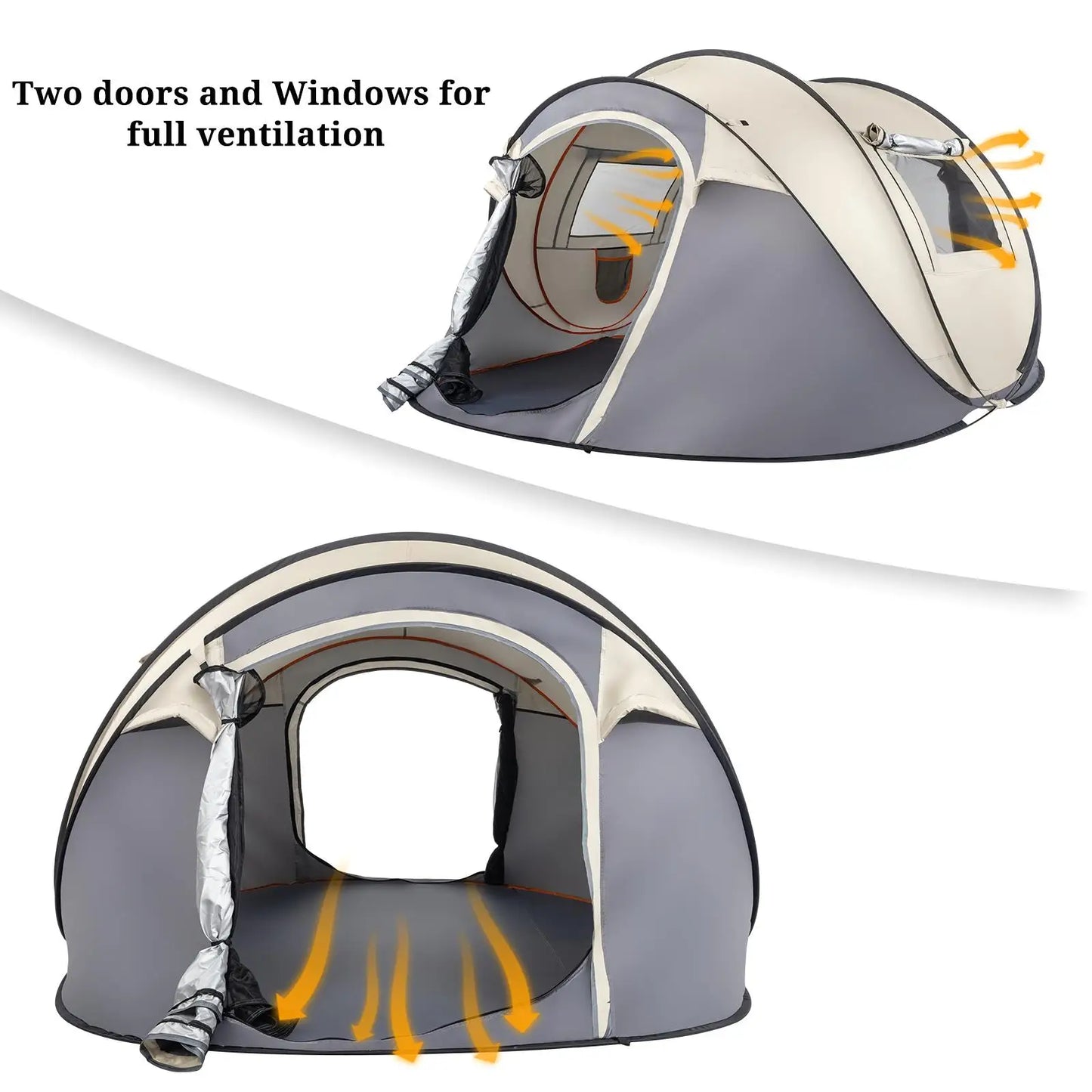 4-Person Pop-Up for camping Tent - Quick Setup for Outdoor Adventures, Hiking, Fishing, Beach & More