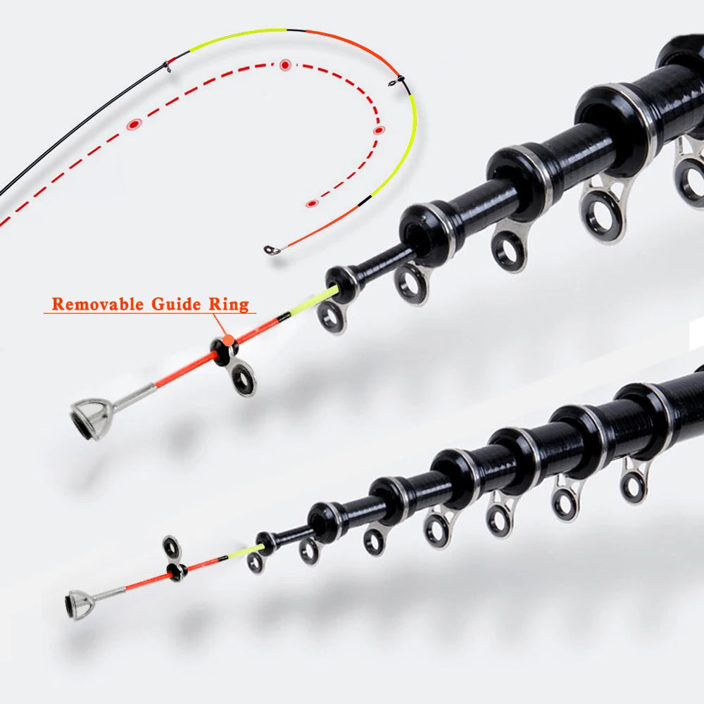 Carbon Fiber 1.5m 1.8m 2.1m 2.4m 2.7m 3m Spinning Fishing Rod Telescopic Rock Rods Surfcasting Pole Professional Fishing Tackle