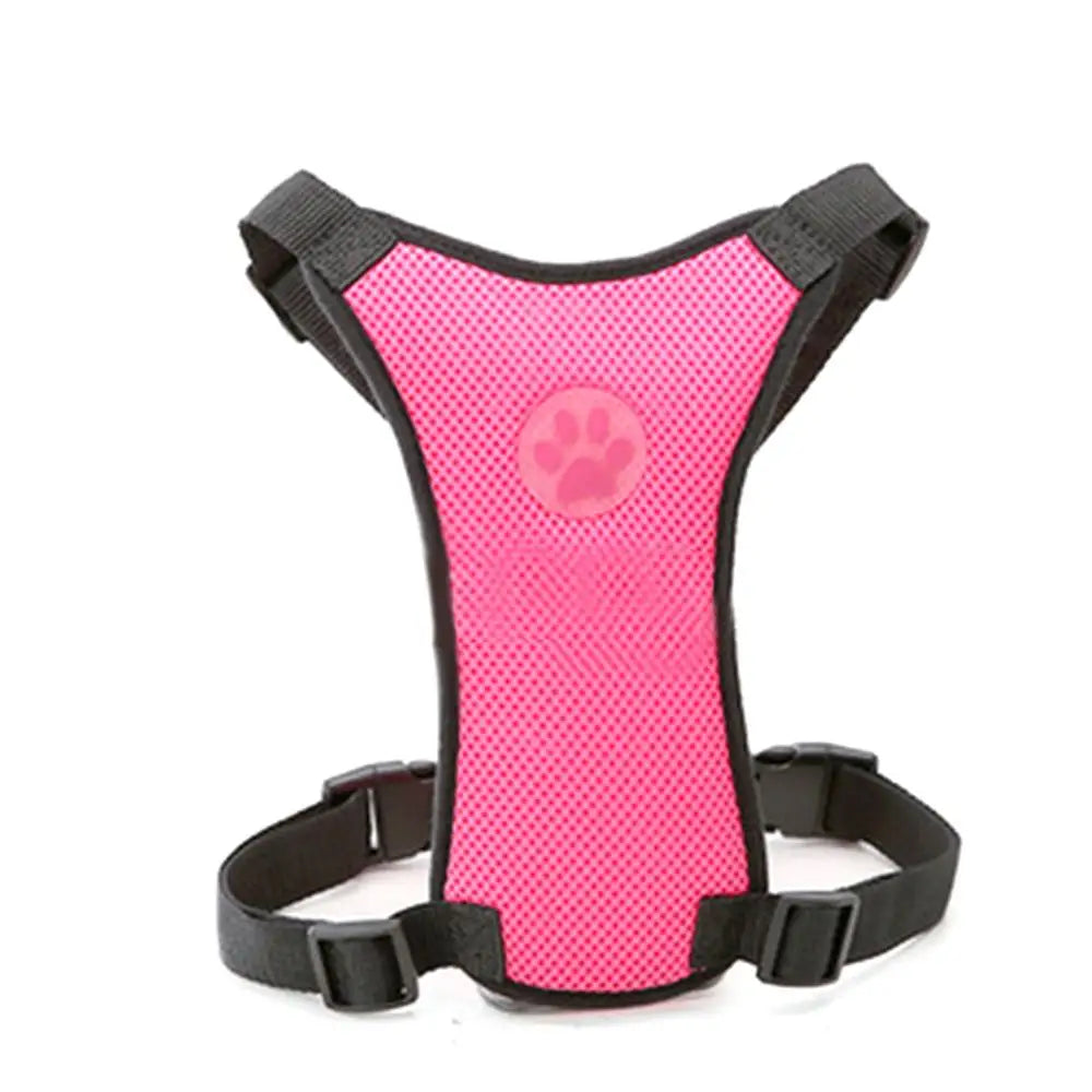 1pcs Breathable Mesh Dog Harness Leash With Adjustable Straps Pet Harness With Car Automotive Seat Safety Belt Dog Chest Straps