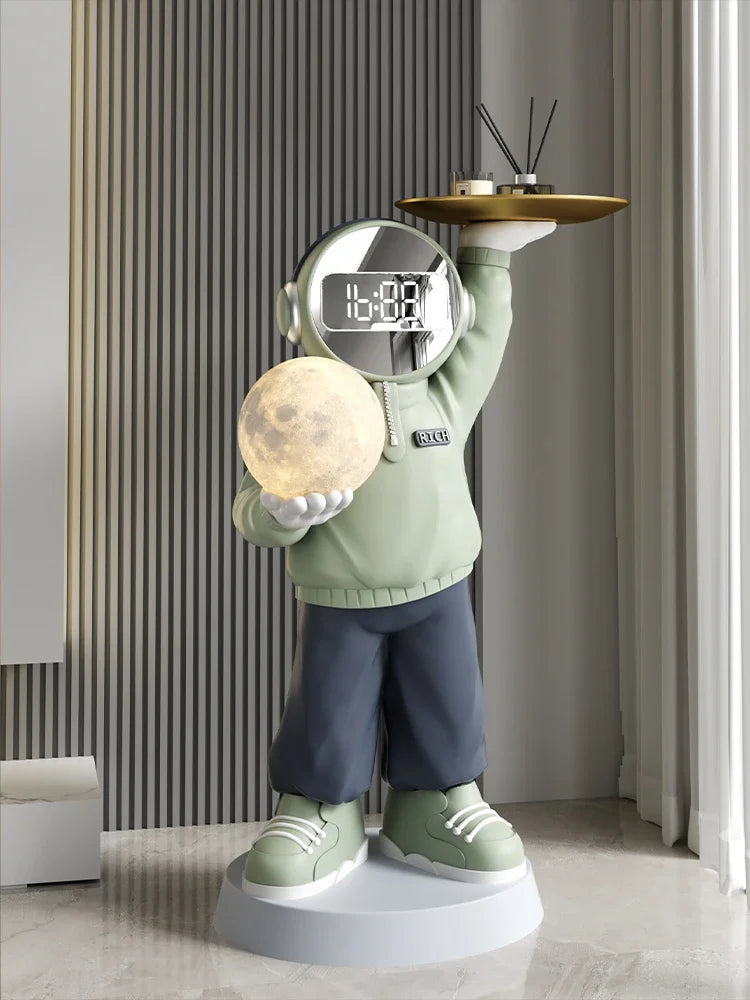 Home Decor Creative Astronaut Statues Large Floor Ornaments Nordic Style Art Luminous Lamp Astronaut Sculpture Housewarming Gift