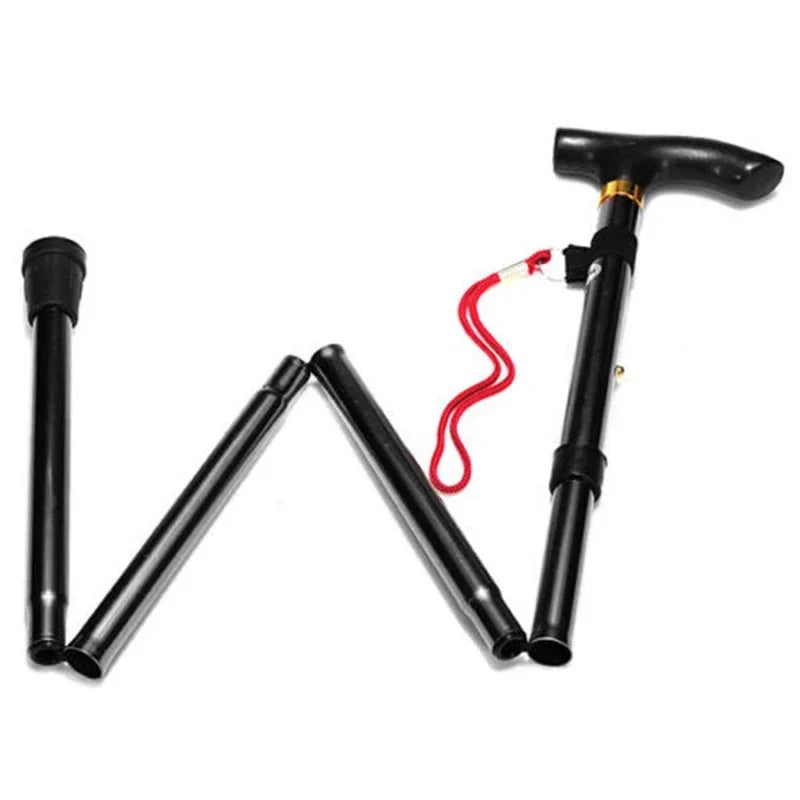 Hiking Camping Mountaineering Poles Walking Stick Telescopic Baton Trekking Poles Folding Cane Crutches Pole Unisex