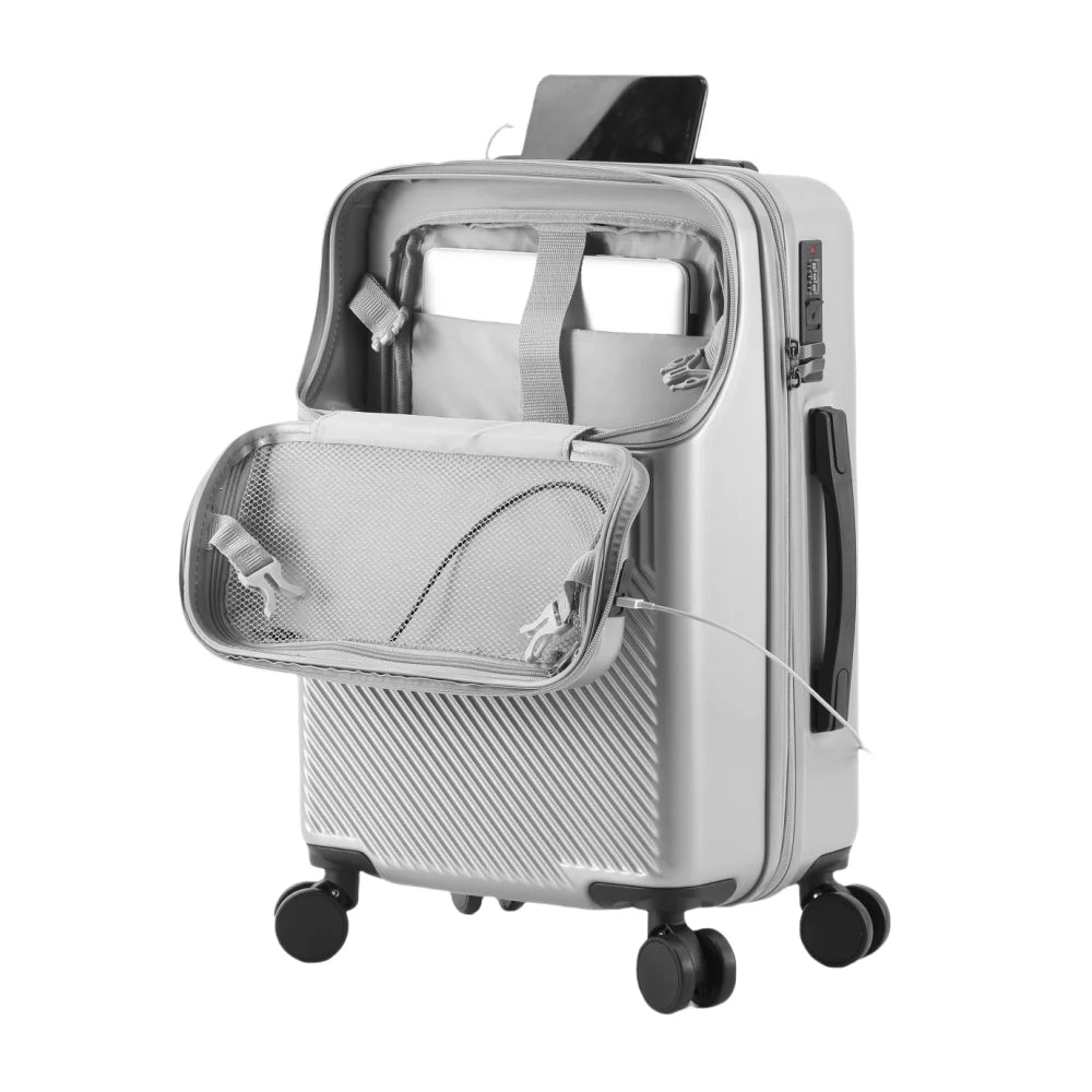 1 piece of luggage, 20/22/24/26 inches, swivel wheel combination lock carry-on luggage, multi-purpose travel luggage